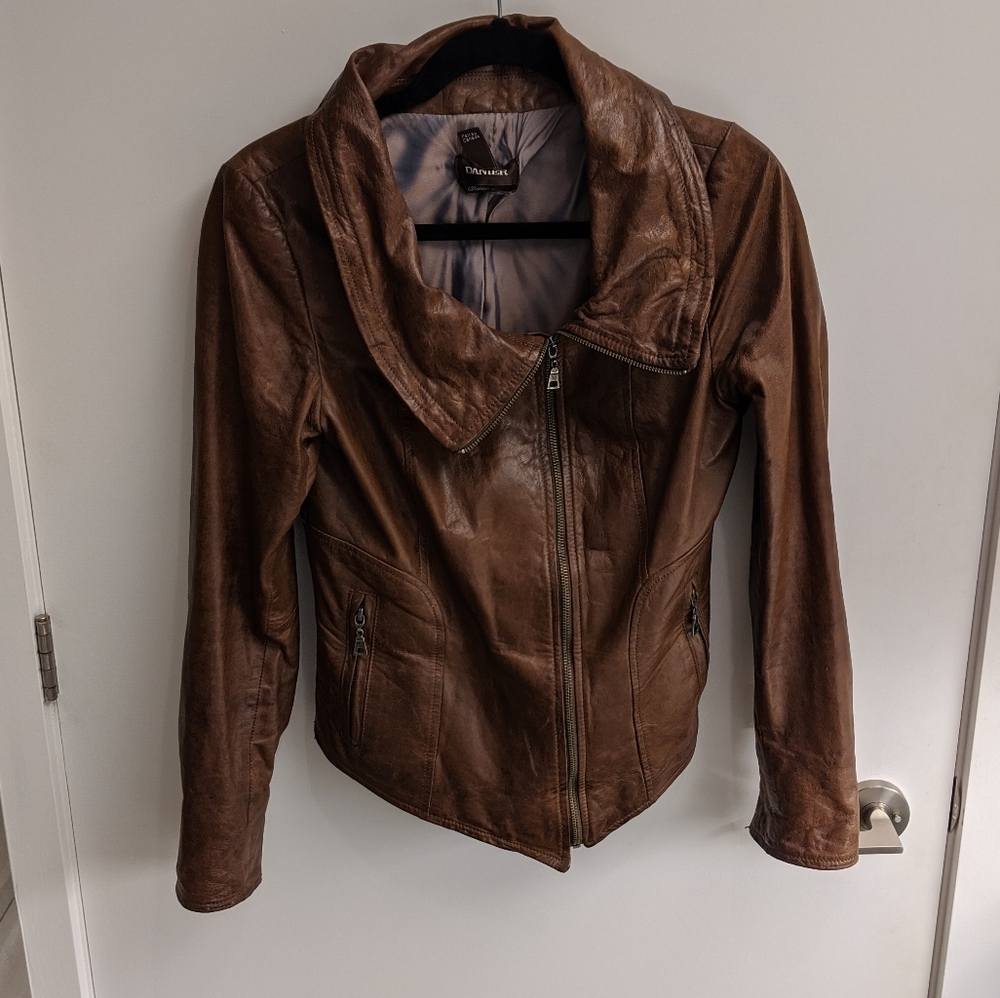 Danier Brown Italian Leather Jacket | XS​